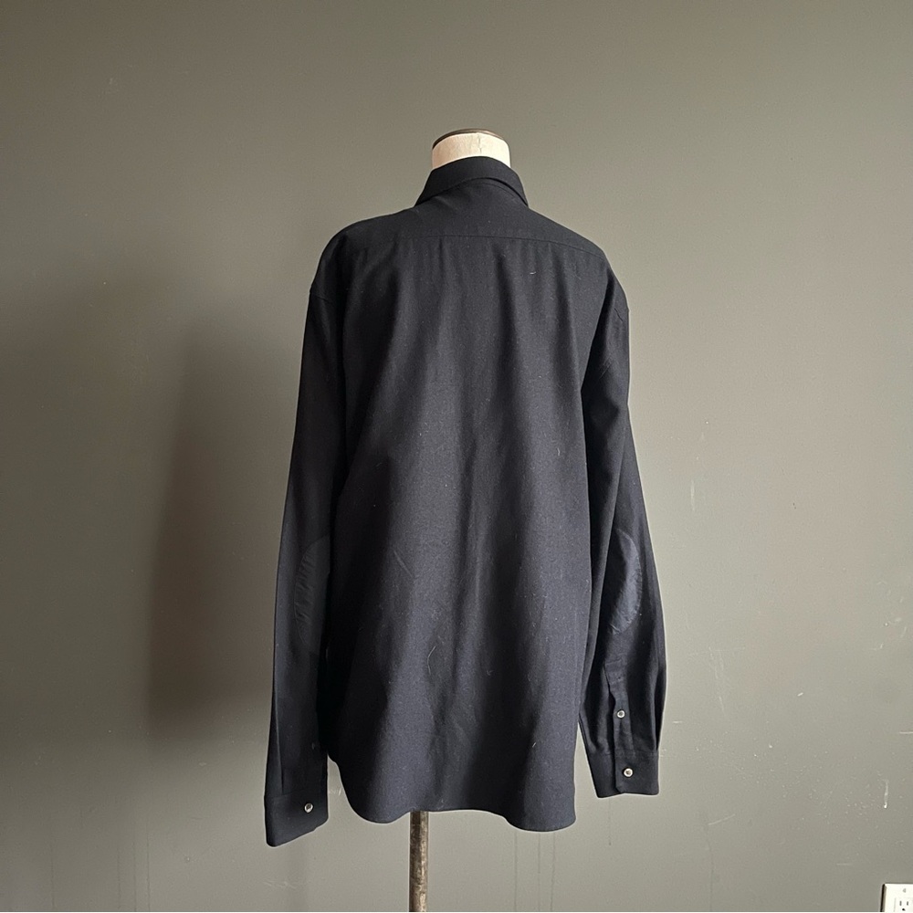 COS Black Wool Blend Shirt Jacket XL Minimalist Utility Overshirt Preppy Classic - Picture 4 of 7